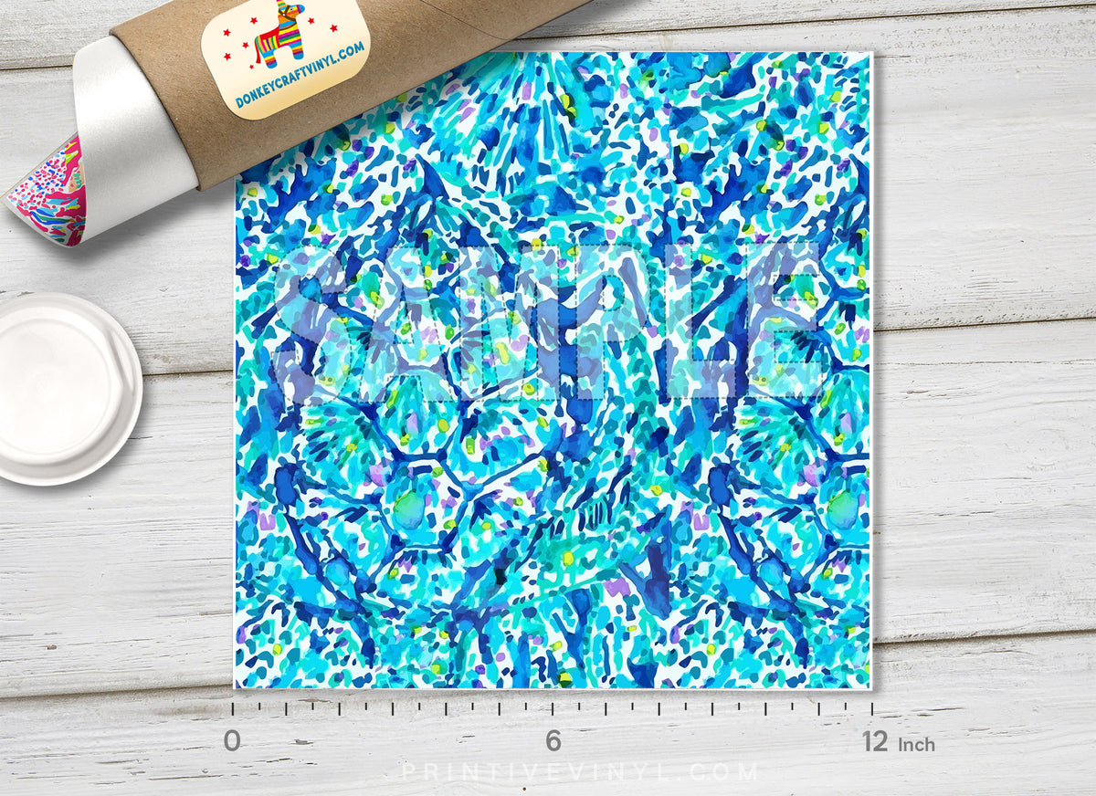 Lilly Inspired  Pattern Adhesive Vinyl L0105