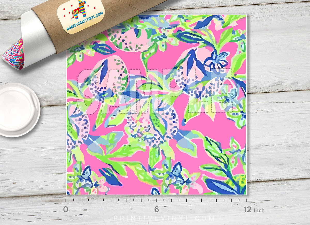 Lilly Inspired  Pattern Adhesive Vinyl L109