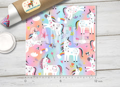 Magical Pastel Unicorn Print Adhesive Vinyl 1521