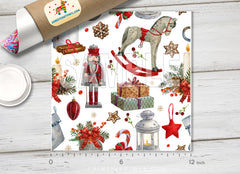 Christmas Toy Gifts Patterned Adhesive Vinyl X035