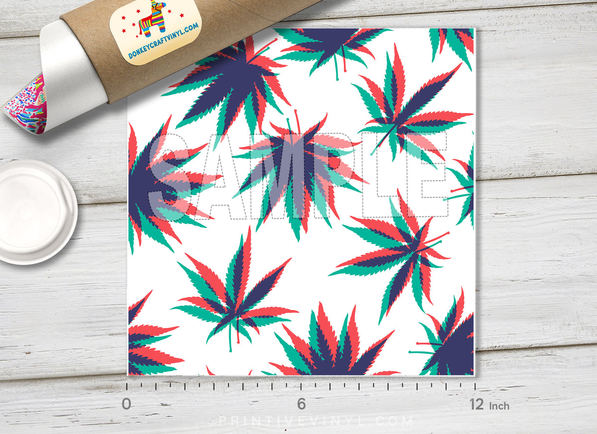 Weed Marijuana Pattern Adhesive Vinyl 625