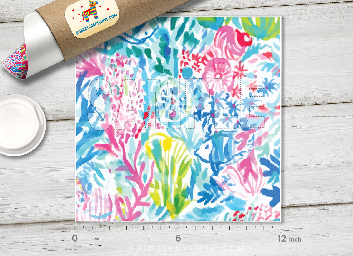Lilly Inspired Floral Patterned HTV L144