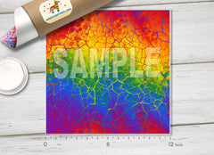 Grunge Rainbow Adhesive Vinyl 1077