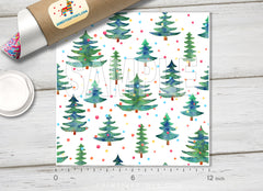 Christmas Tree Patterned Adhesive Vinyl X082