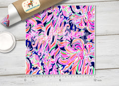 Lilly Inspired Floral Patterned HTV L143