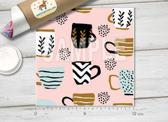 Cute Boho Coffee Mugs Adhesive Vinyl 1344 - Donkey Craft Vinyl