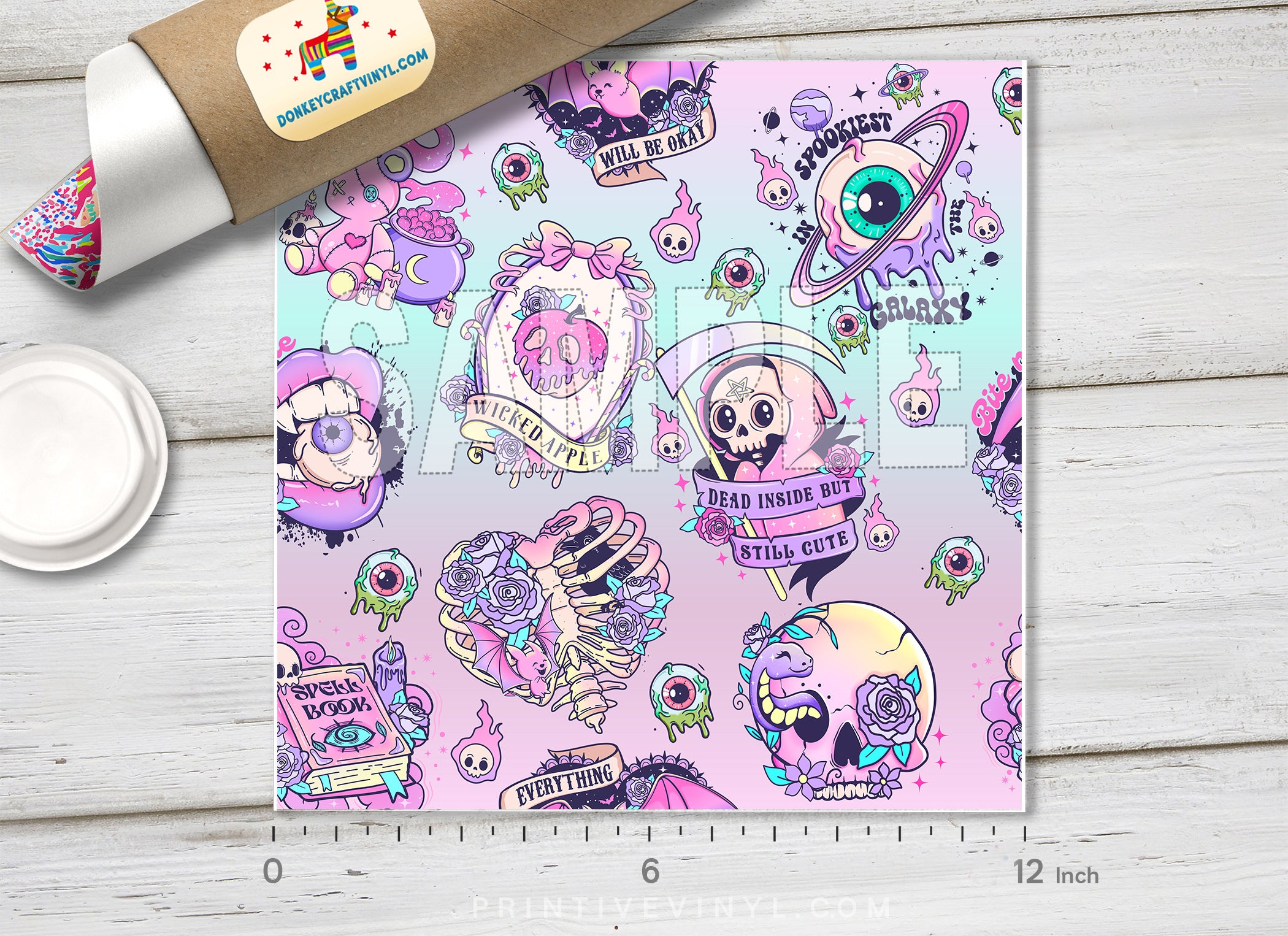 Goth Creepy Cute Halloween Adhesive Vinyl 1629