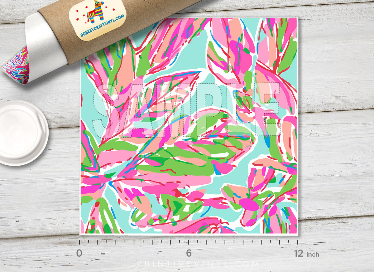 Lilly Inspired  Pattern Adhesive Vinyl L120