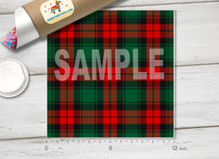 Red and Green Tartan Plaid Adhesive Vinyl 1426 - Donkey Craft Vinyl