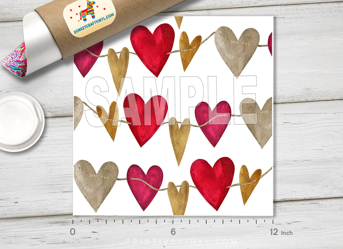 Heart Garland Pattern HTV 1568