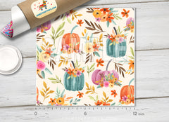 Floral Pumpkins HTV 1501 - Donkey Craft Vinyl