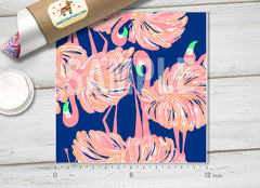 Lilly Inspired Flamingo Pattern Adhesive Vinyl L056