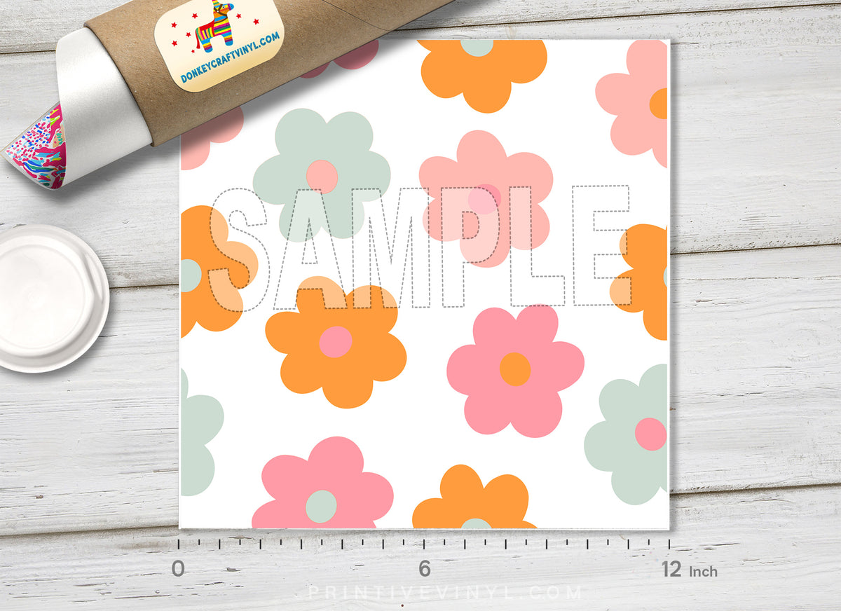 Retro Pastel Floral HTV 1603