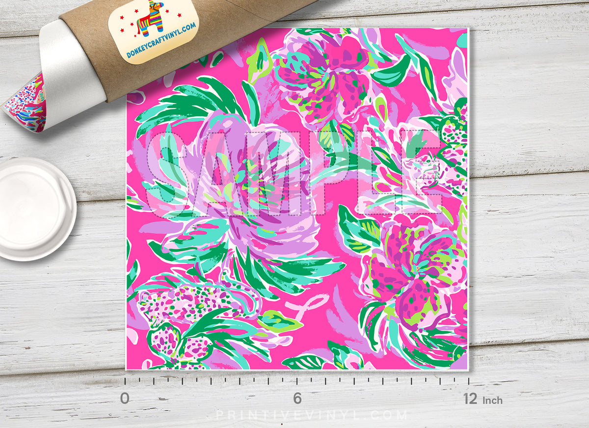 Lilly Inspired  Pattern Adhesive Vinyl L125