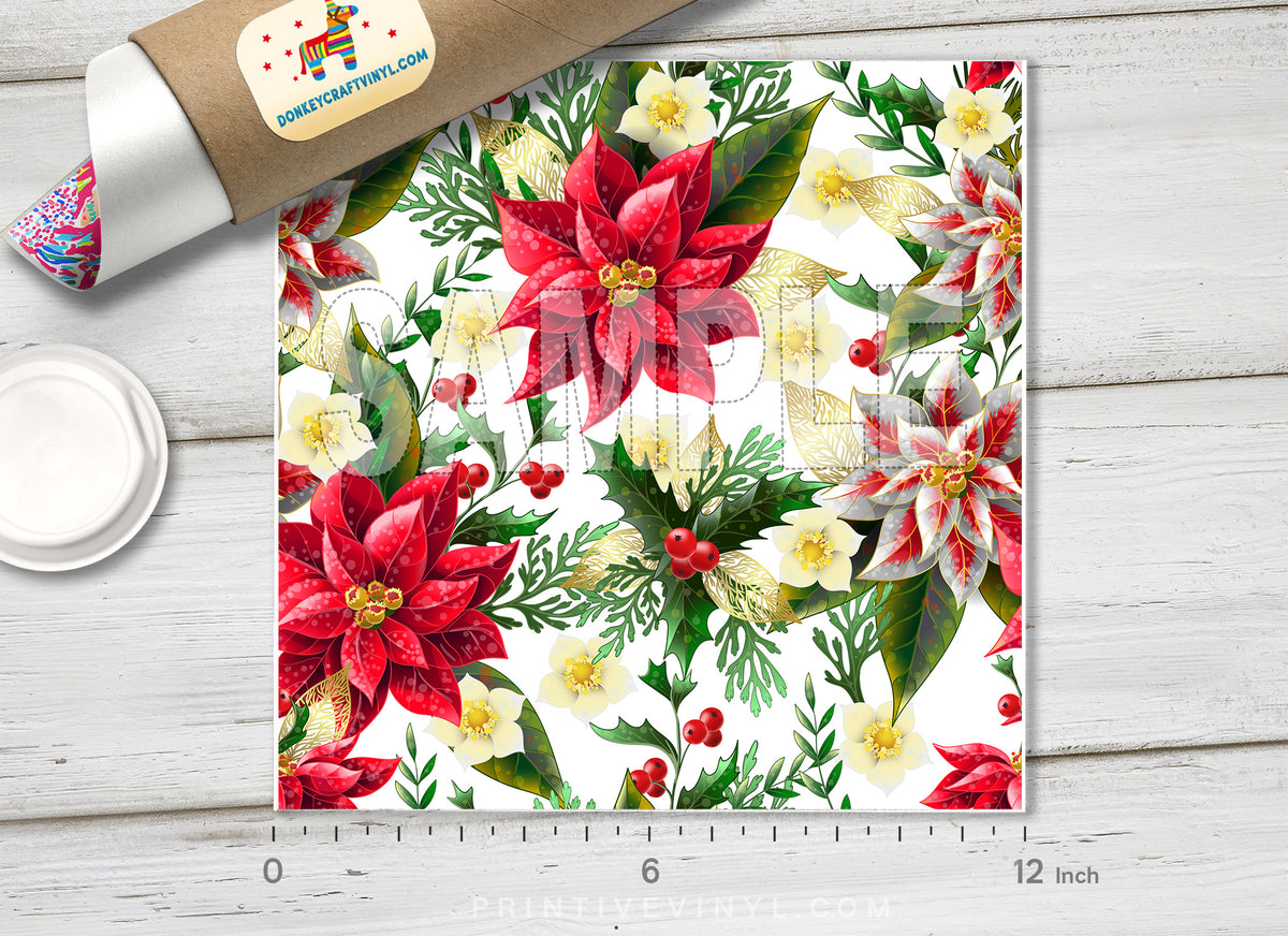 Christmas Patterned Adhesive Vinyl X069