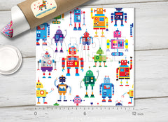 Retro Toy Robot Adhesive Vinyl 1483 - Donkey Craft Vinyl
