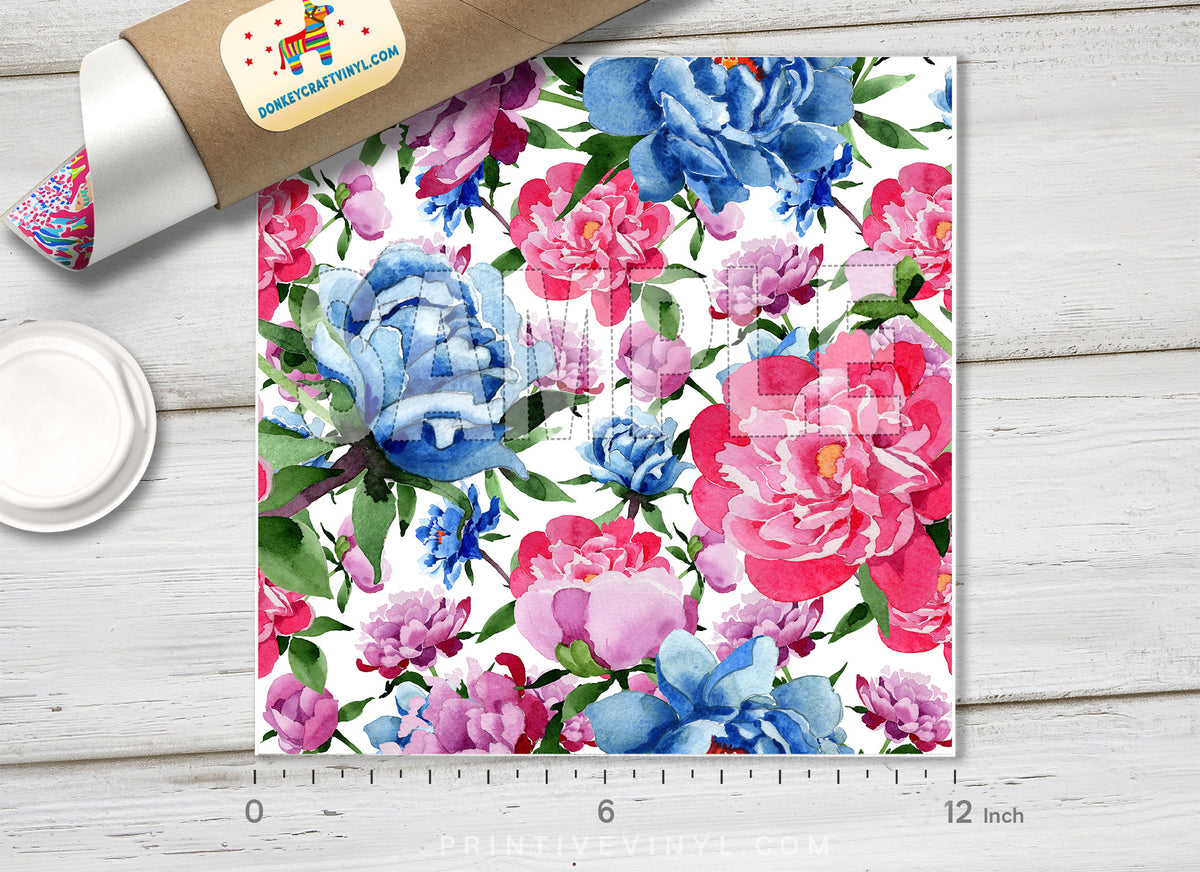 Floral Pattern Adhesive Vinyl 658