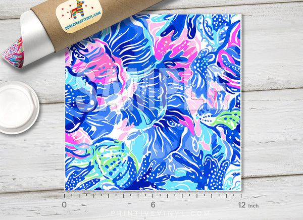 Lilly Inspired Pattern Adhesive Vinyl - Low Price, High Quality