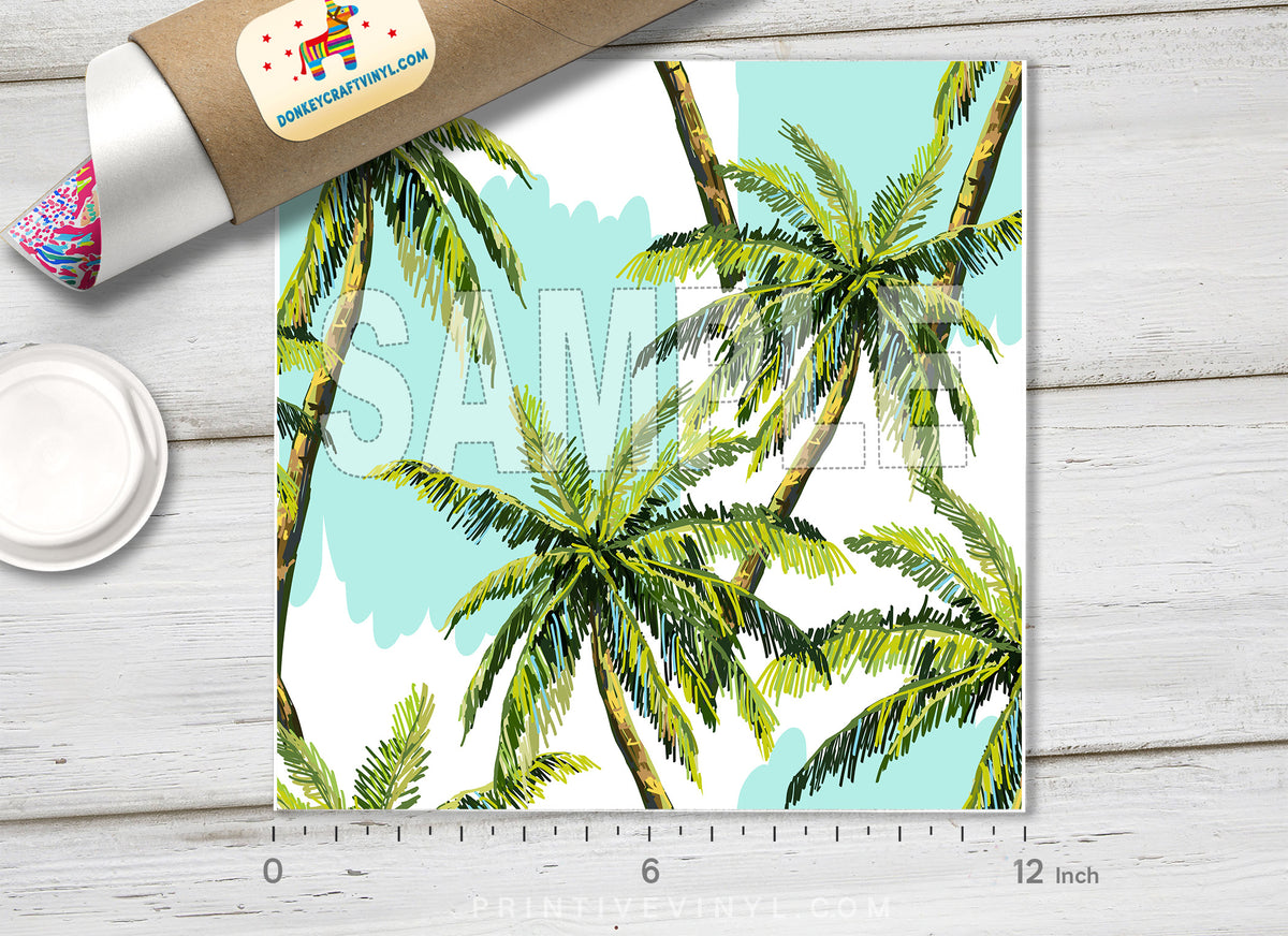 Palm Trees Pattern Adhesive Vinyl 989