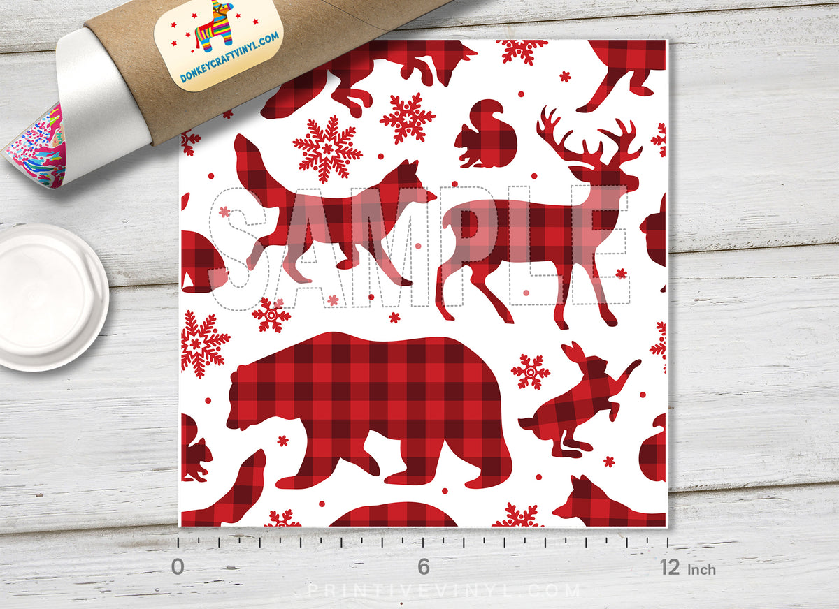 Christmas Patterned Adhesive Vinyl X061