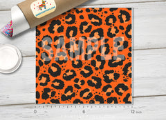 Pumpkin Leopard Adhesive Vinyl 1055