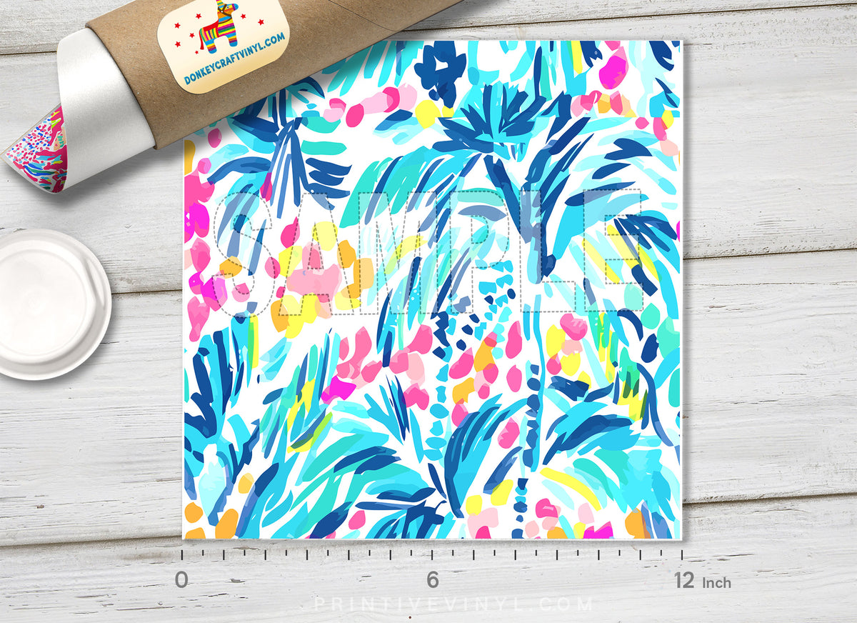 Lilly Inspired  Pattern Adhesive Vinyl L078