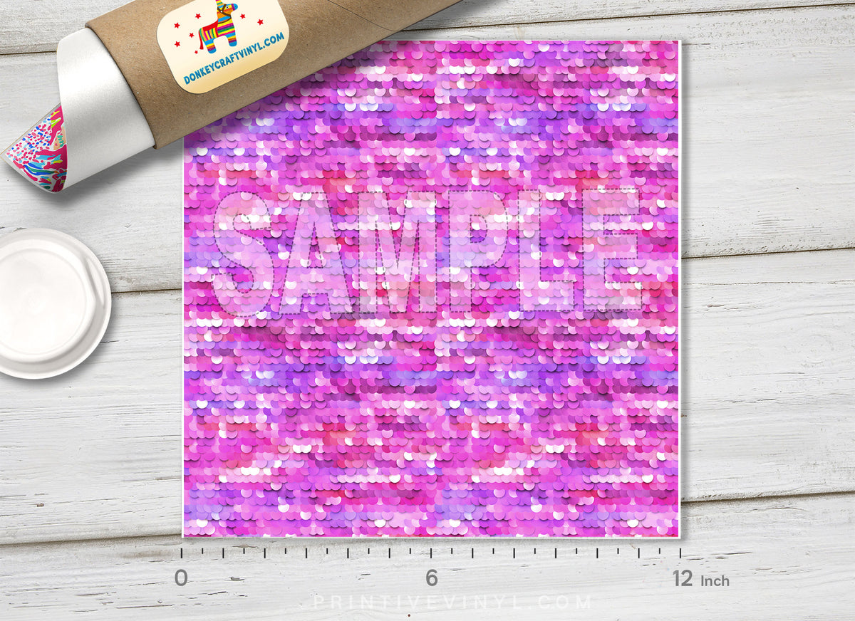 Mermaid sequined Adhesive Vinyl 1085