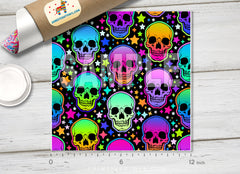 Skulls and Stars Adhesive Vinyl 1498 - Donkey Craft Vinyl