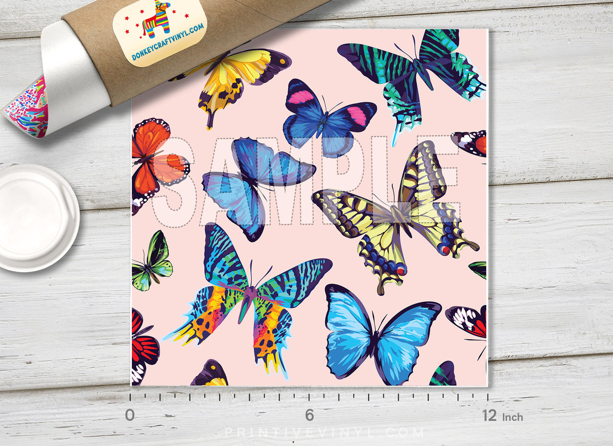 Butterfly Patterned Adhesive Vinyl 863