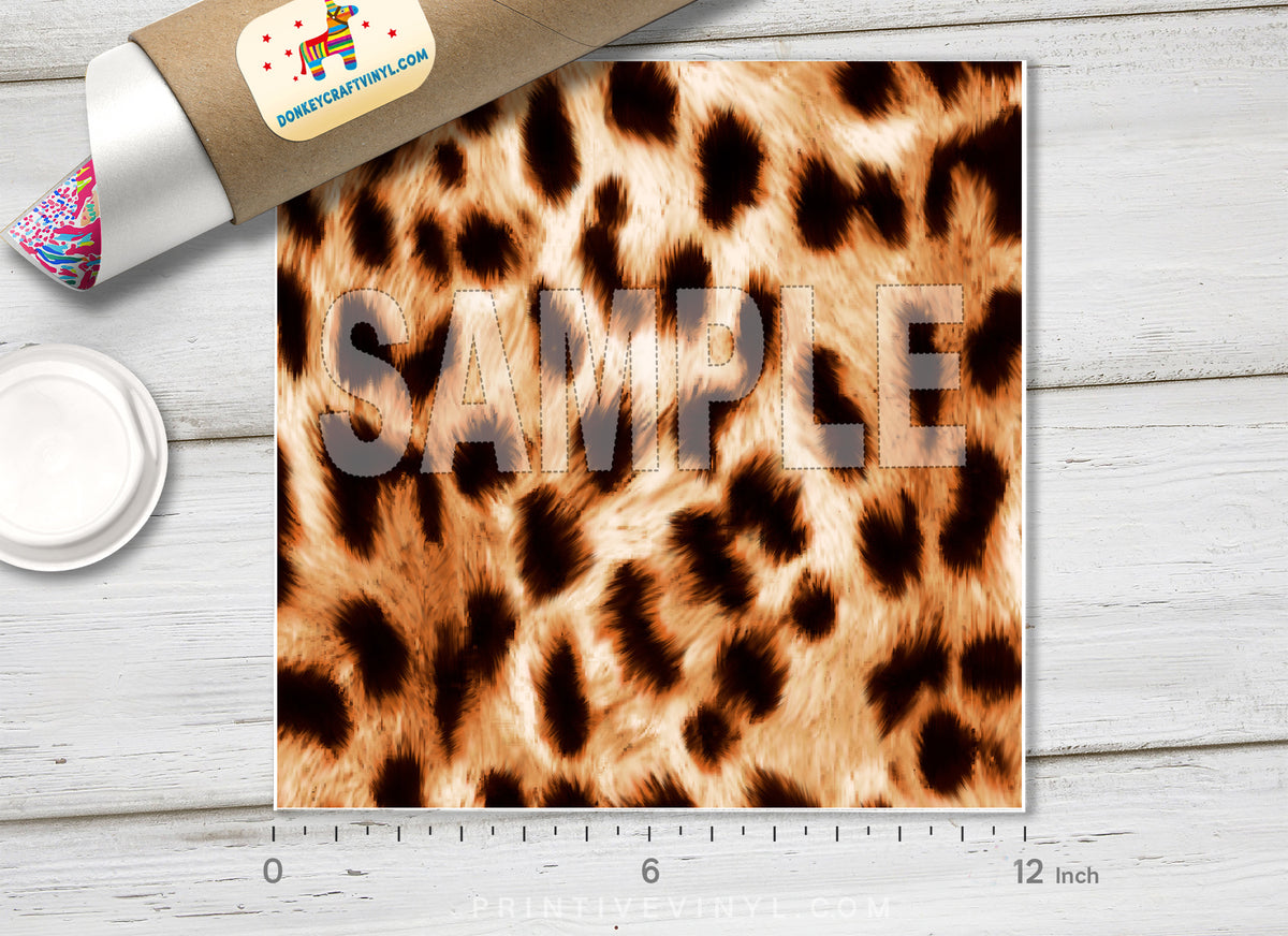 Brown Leopard Adhesive Vinyl 1082