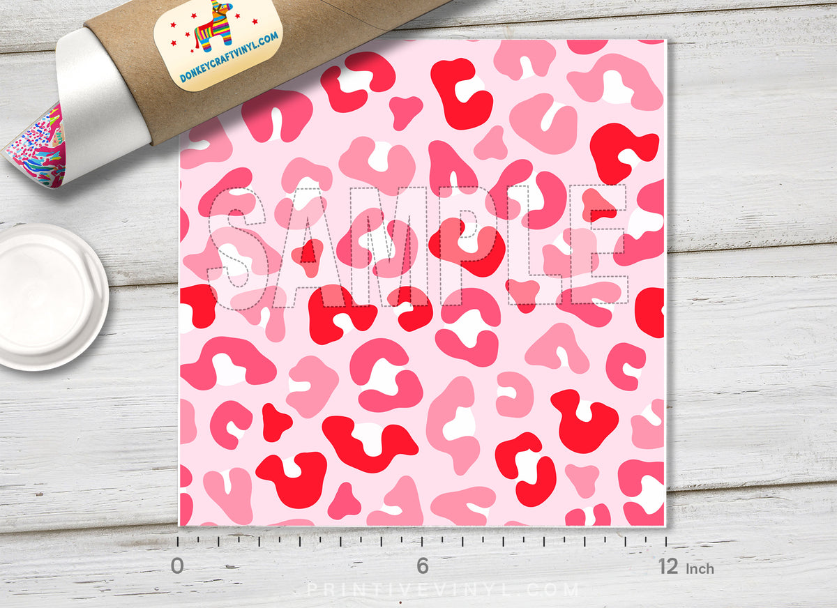 Pink Cheetah Print Adhesive Vinyl 1584