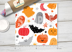 Halloween Ghost Patterned Adhesive Vinyl H016