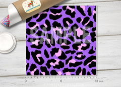 Purple Leopard Adhesive Vinyl 1051