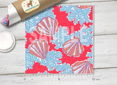 Lilly P Inspired Stafishs and Shells Patterned HTV-L016