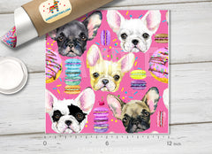 French Bulldog Pattern Adhesive Vinyl 791