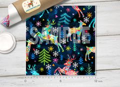 Christmas Patterned Adhesive Vinyl X079