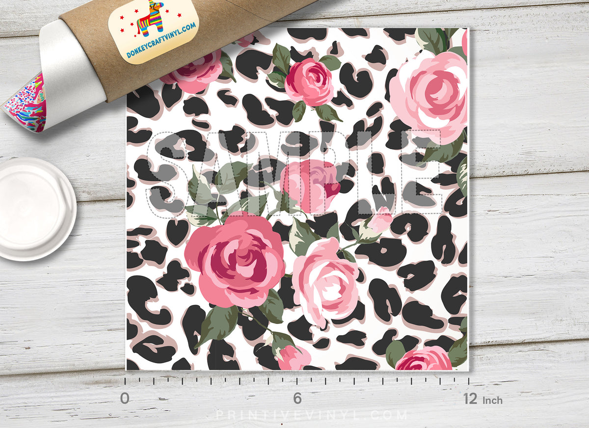 Rose Leopard Adhesive Vinyl 1042