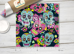 Sugar Skull Patterned Adhesive Vinyl H010