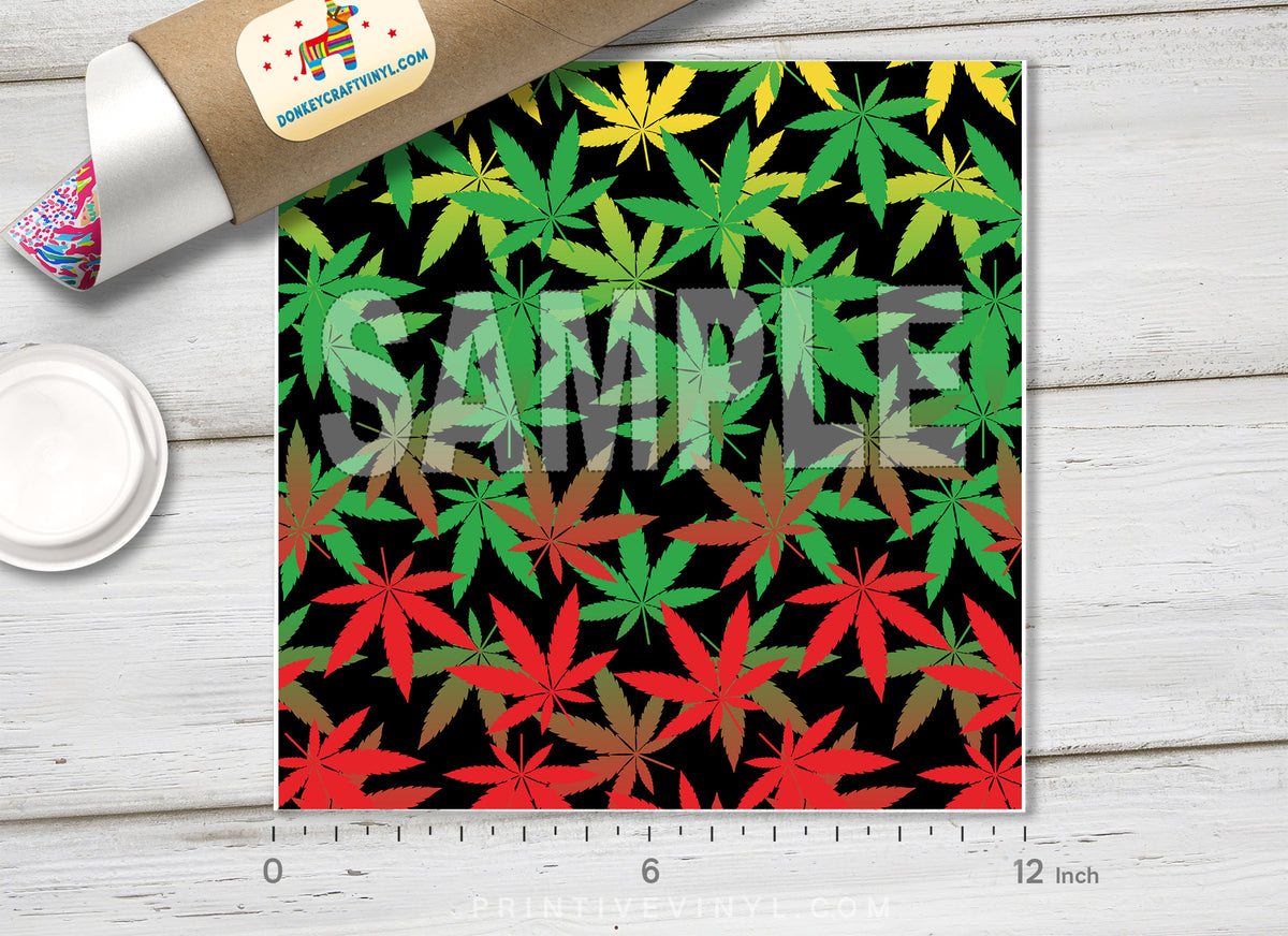 420 Rainbow Rastafari Marijuana Adhesive Vinyl 1245