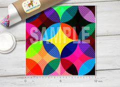Vibrant Geometric Circles Adhesive Vinyl 1356 - Donkey Craft Vinyl