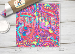 Lilly Inspired Paisely Pattern Adhesive Vinyl L013