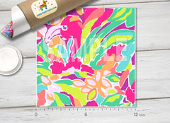 Lilly Inspired Flamingos Pattern Adhesive Vinyl L005