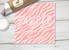 Pastel Pink Zebra Adhesive Vinyl 1447 - Donkey Craft Vinyl