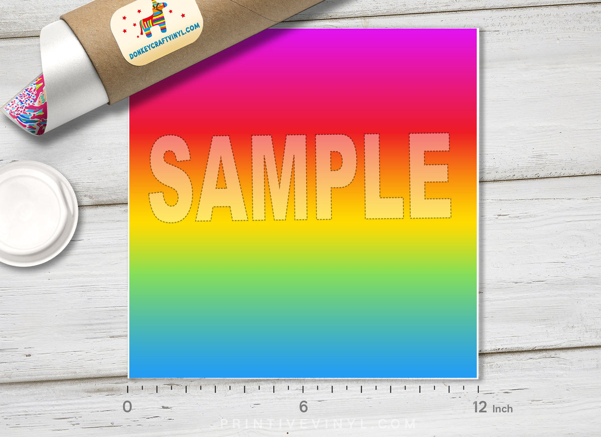 Rainbow Gradient Ombre Pattern Adhesive Vinyl 831