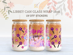 Saja Boys Kpop Demon Hunters UV DTF Libbey Wrap | 16oz Glass Cup Sticker UV182
