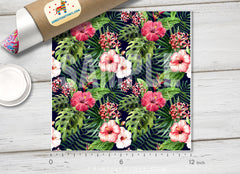 Tropical Flowers Pattern Adhesive Vinyl 680