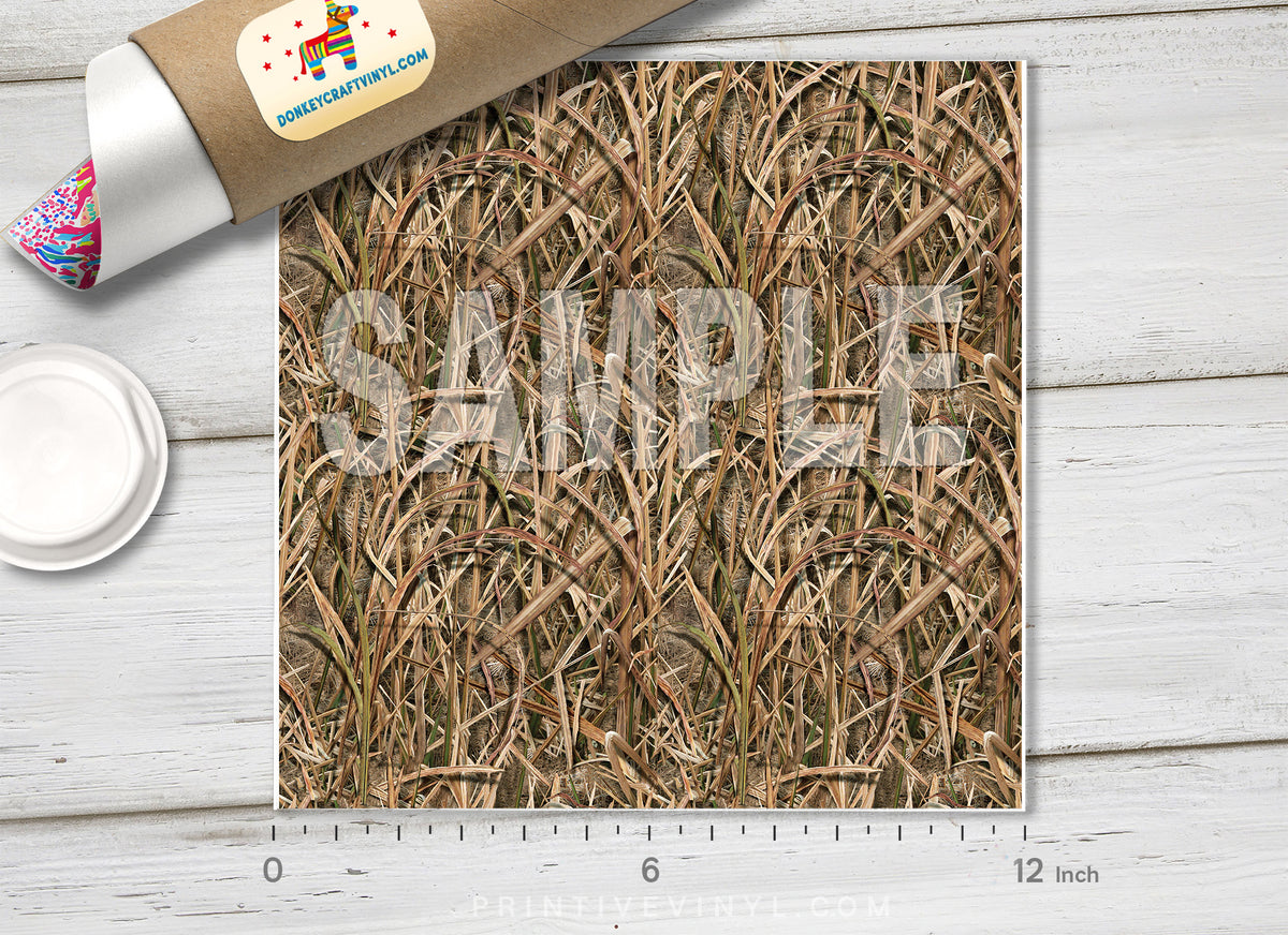 Grass Camouflage Patterned Adhesive Vinyl 706