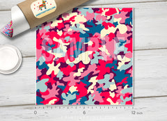 Colorful Camouflage Patterned HTV 050