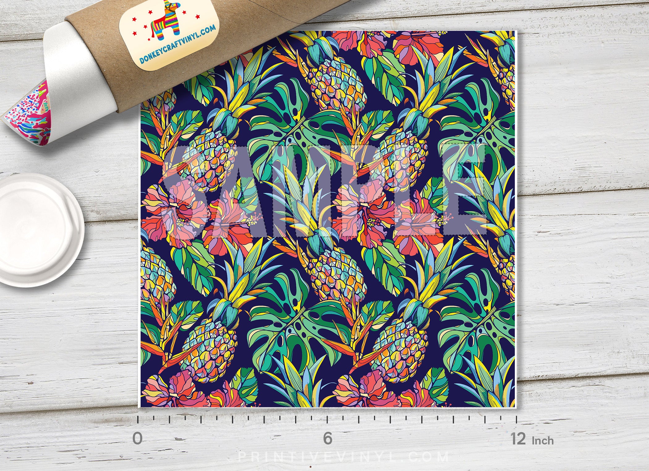 Tropical Pineapple Patterned HTV 063