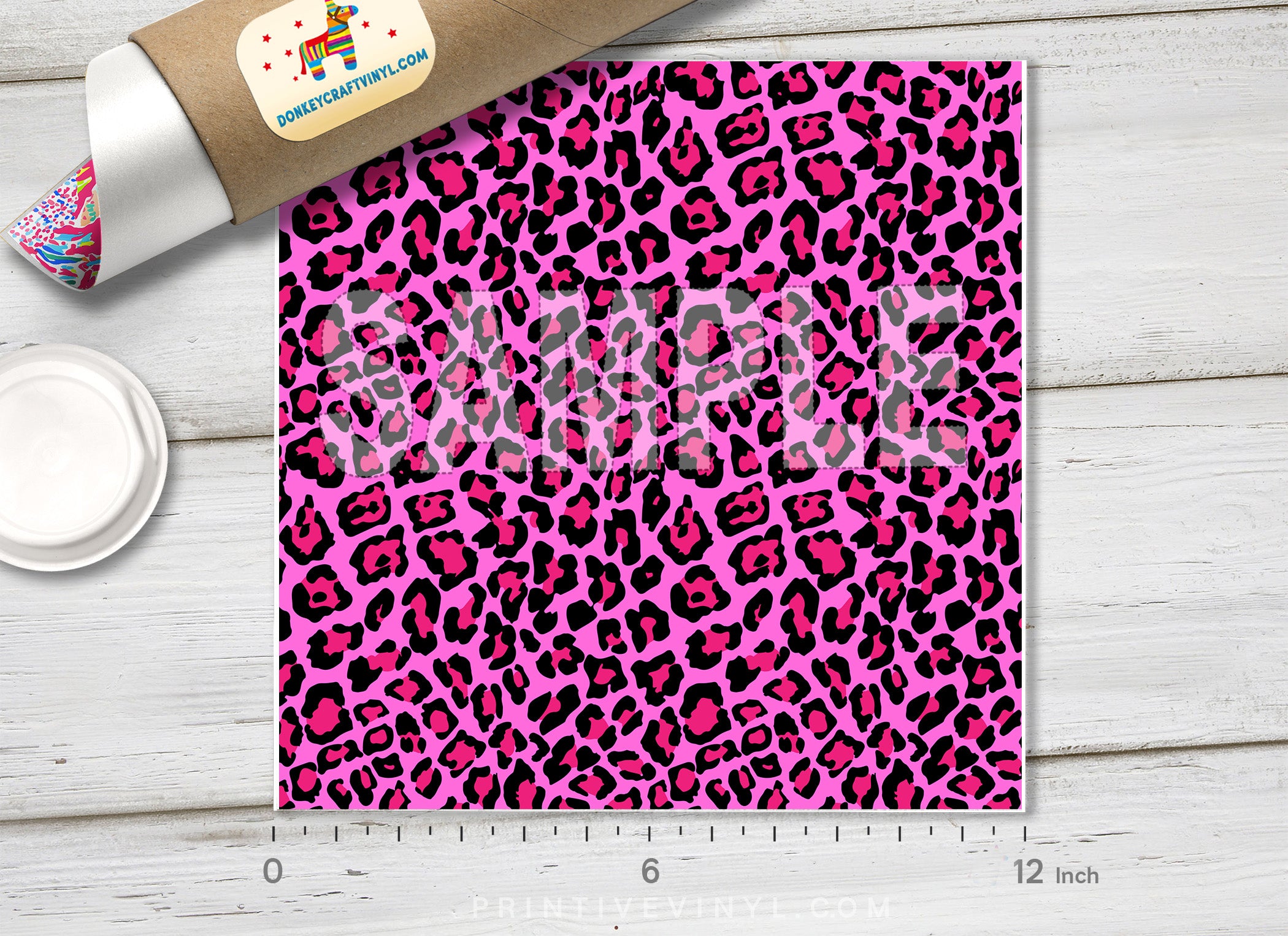 Leopard Patterned Adhesive Vinyl 766